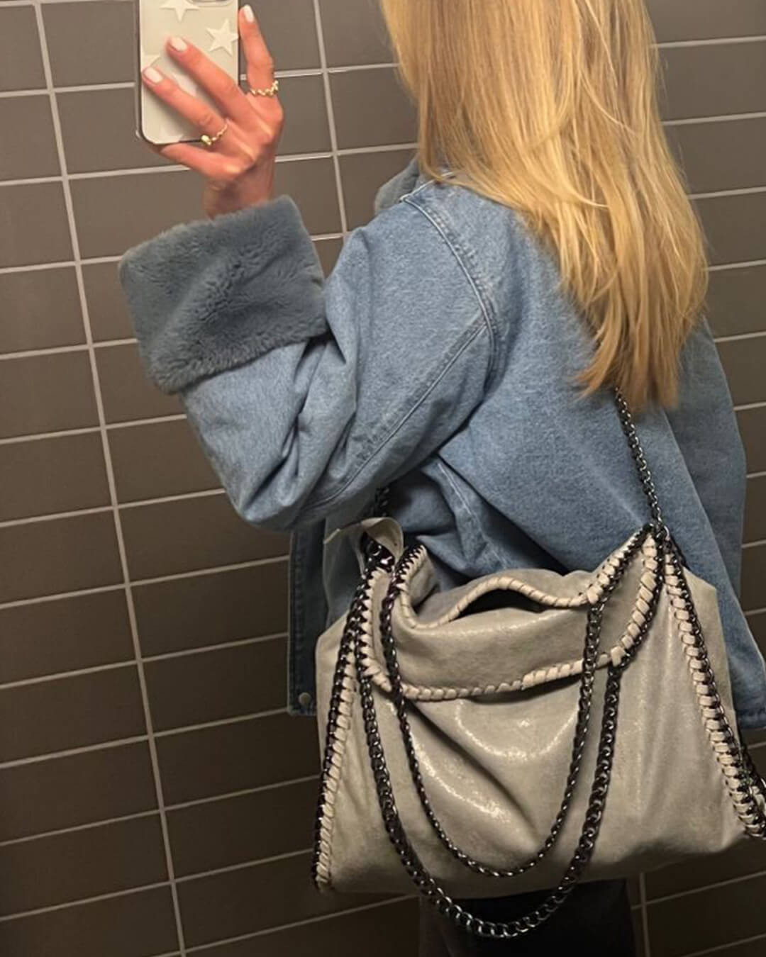 Skyla | Borsa tote in morbida similpelle con tracolla a catena