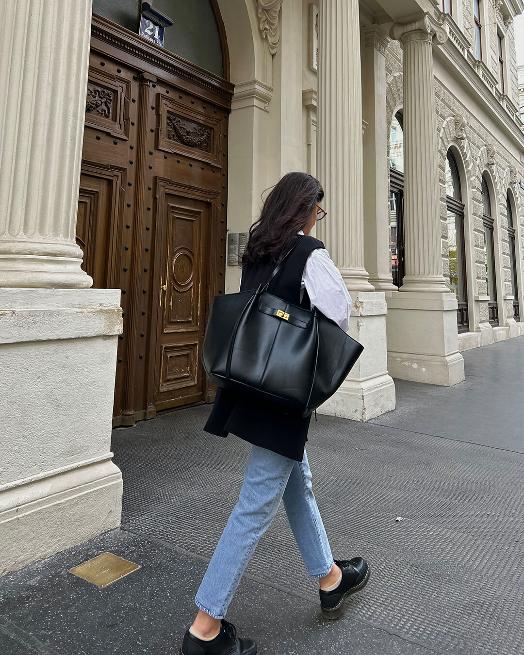 Adele | Leather Shopper Tote Bag