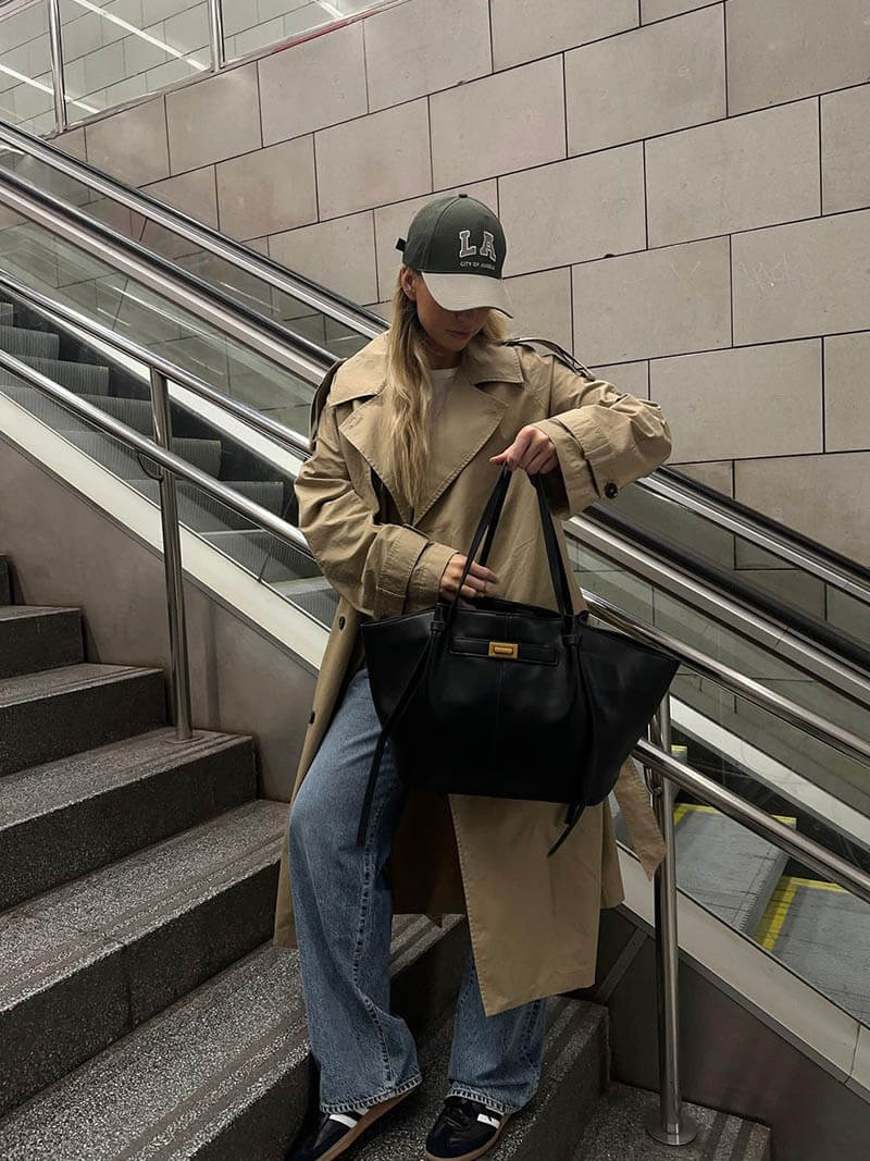 Adele | Leather Shopper Tote Bag