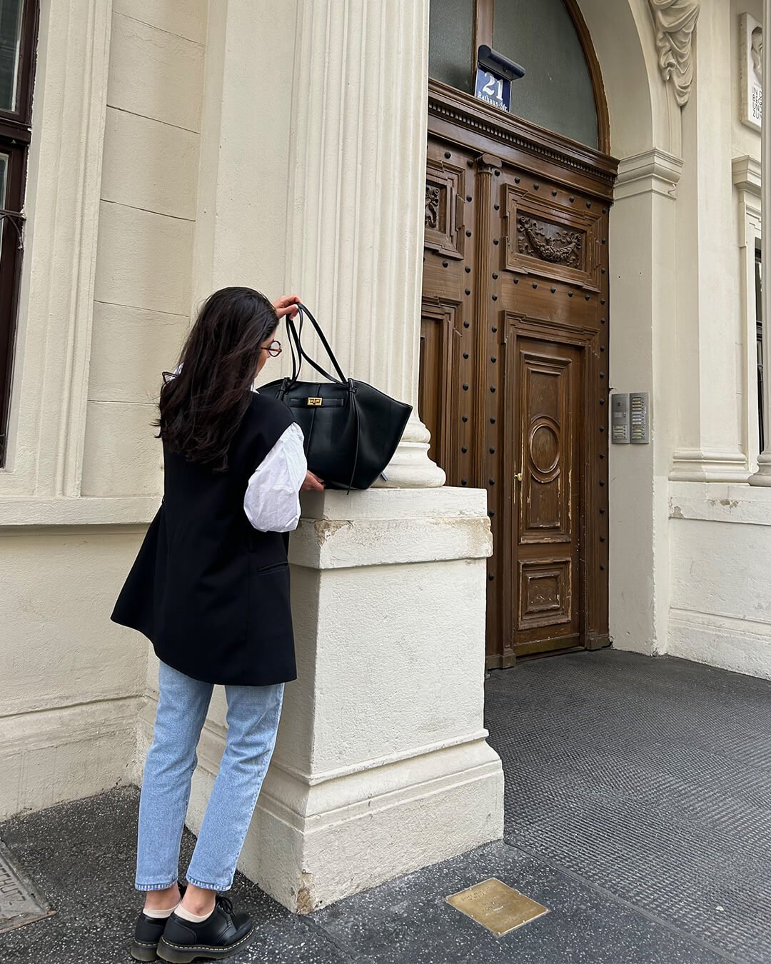 Adele | Leather Shopper Tote Bag