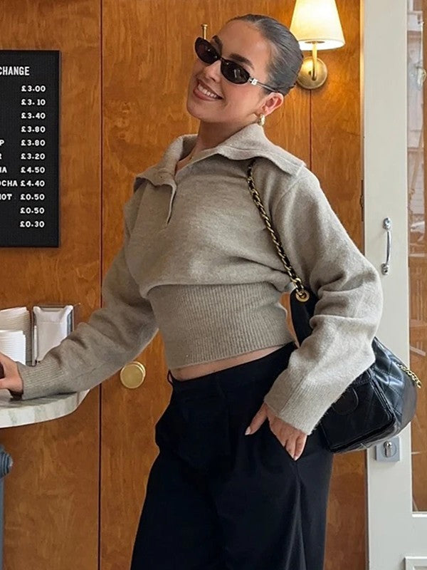 Selena | Cropped Knit Sweater