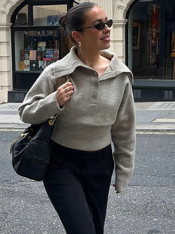 Selena | Cropped Knit Sweater