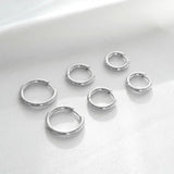 Audrey Three-Size Hoop Set — Silver