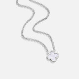 Rose White Clover Necklace