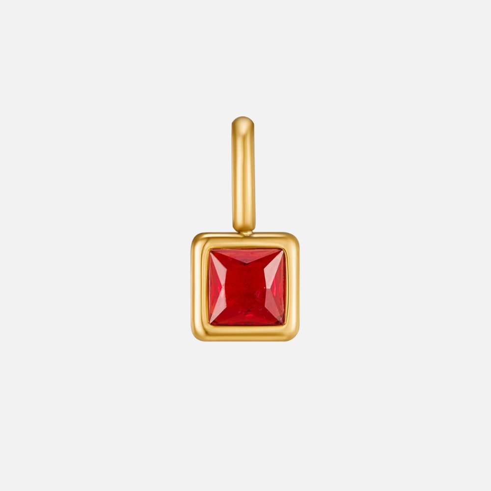 Martha Square Birthstone Necklace — product photograph 1