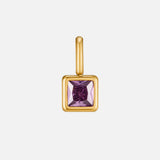Martha Square Birthstone Necklace — product photograph 2