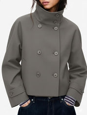 Clara | Cappotto corto a collo alto Blend