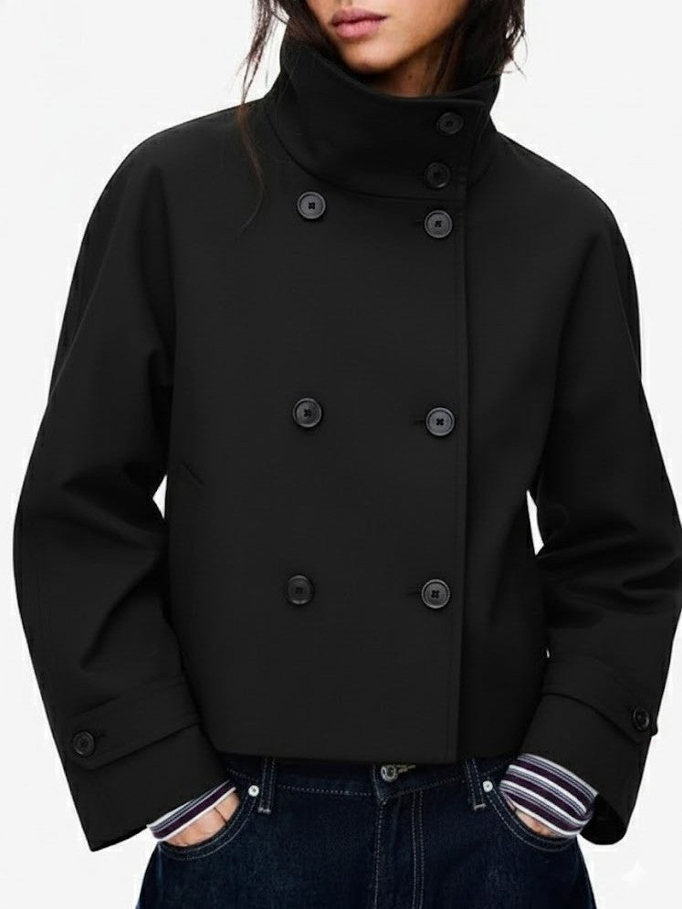 Clara | Cappotto corto a collo alto Blend